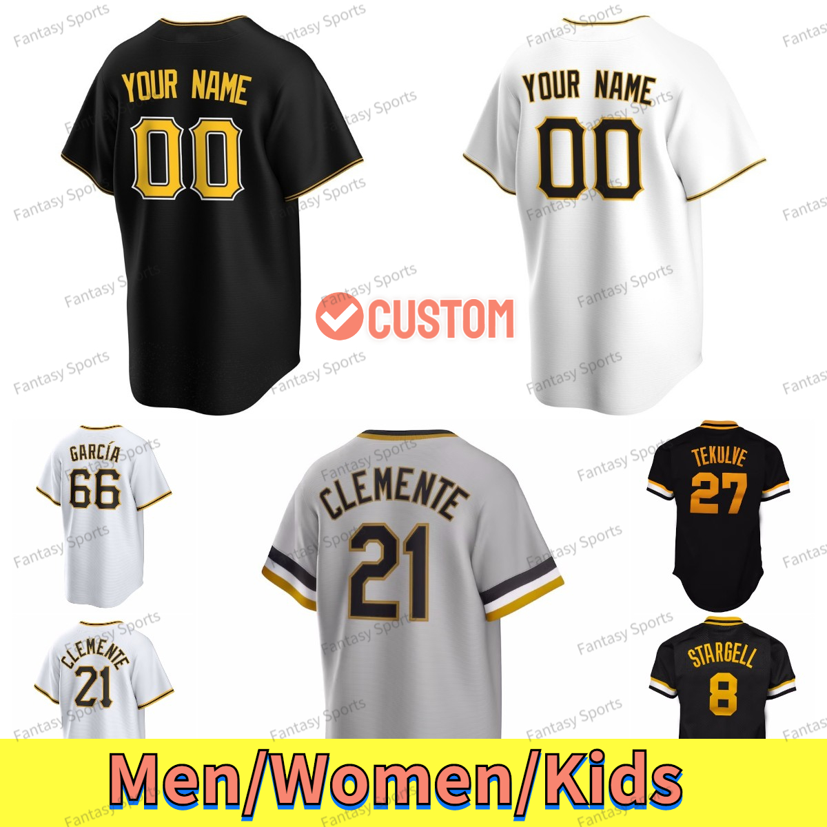 

Custom Roberto Josh Bell Baseball Jersey Ben Gamel Newman Clemente Starling Marte Willie Stargell Gregory Polanco Trevor Williams Miguel Men Kids Women, Men custom cool base