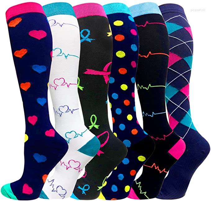 

Men's Socks Compression Women Men Anti Fatigue 15-20 Mmhg Graduated Fit For Sports Pain Relief Knee High Stockings, Qys001-19