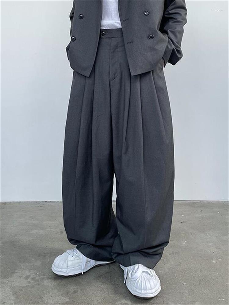 

Men's Pants Men's Suit Wide Leg Spring And Autumn Korean Fashion Personality Casual Large Size, Darkgray
