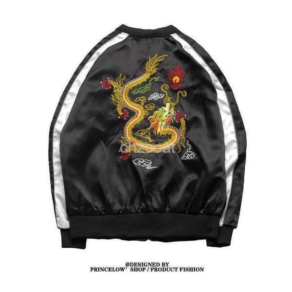 

Embroidered Autumn Jackets Men Long Sleeve Yokosuka Souvenir Streetwear Sukajan Luxury Male Cardigan Japan Stain Baseball Coat X0710 7T6K