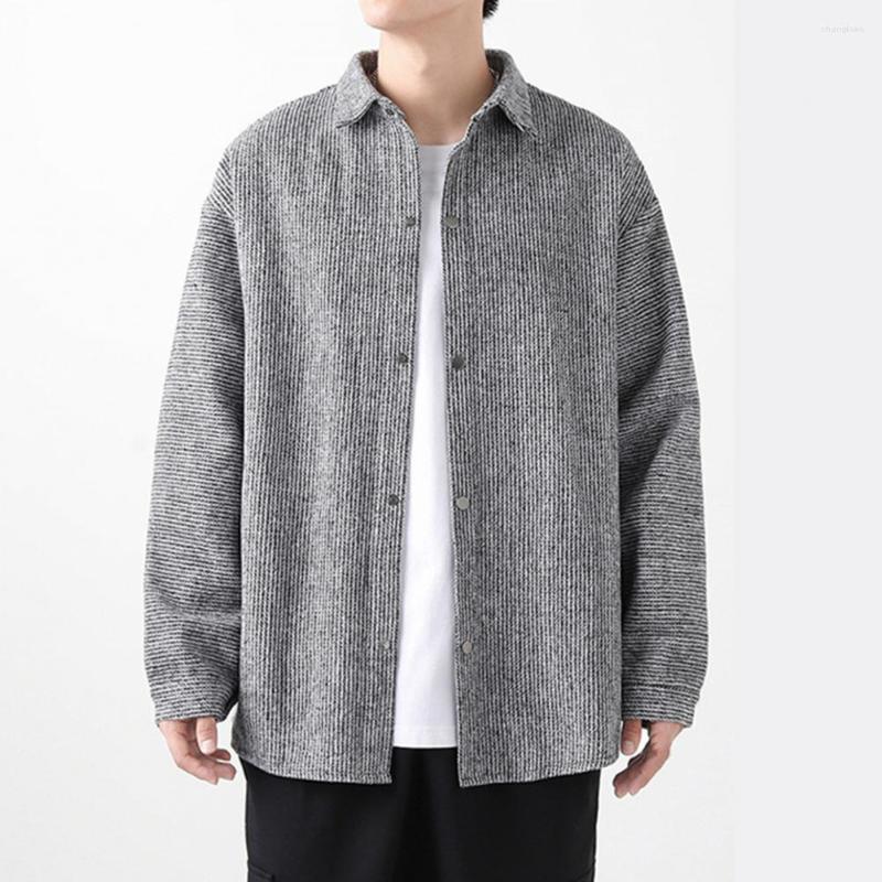 

Men's Jackets Men Shirt Jacket Coat Autumn Slim-fitting Clothing 2023, Khaki