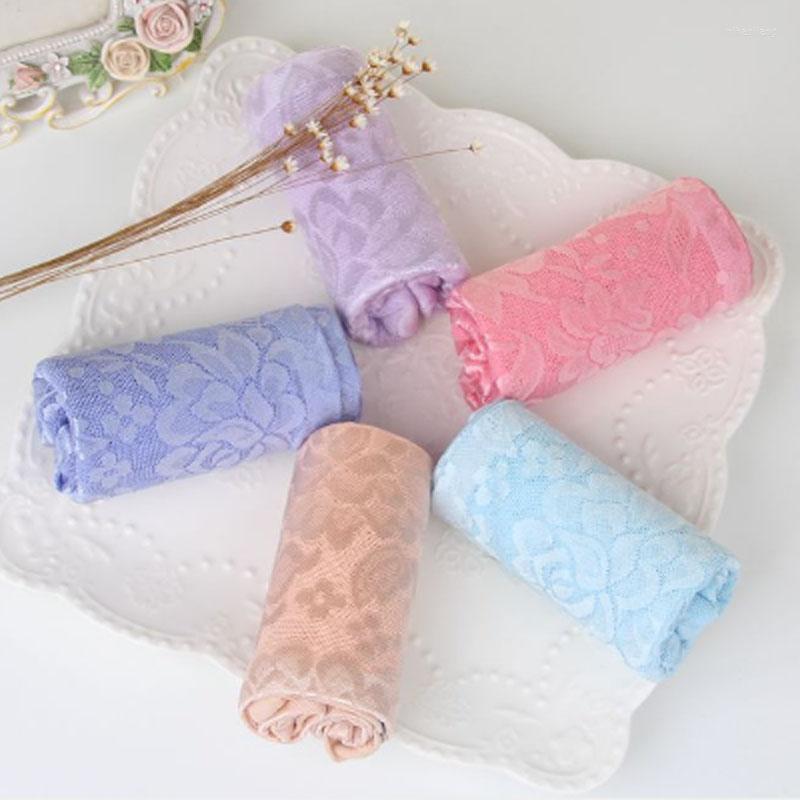 

Women's Panties Slimgirl Women's Sexy Elastic Lace Solid High-waist Cotton 3 Pcs/lots Briefs Women Big Size Intimates M L  2XL 5 Color