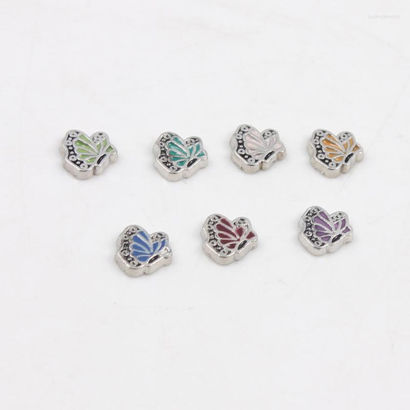 

Pendant Necklaces MIX Different Butterfly Designs Alloy Floating Charm For Memory Living Locket 10pcs/lot Drop