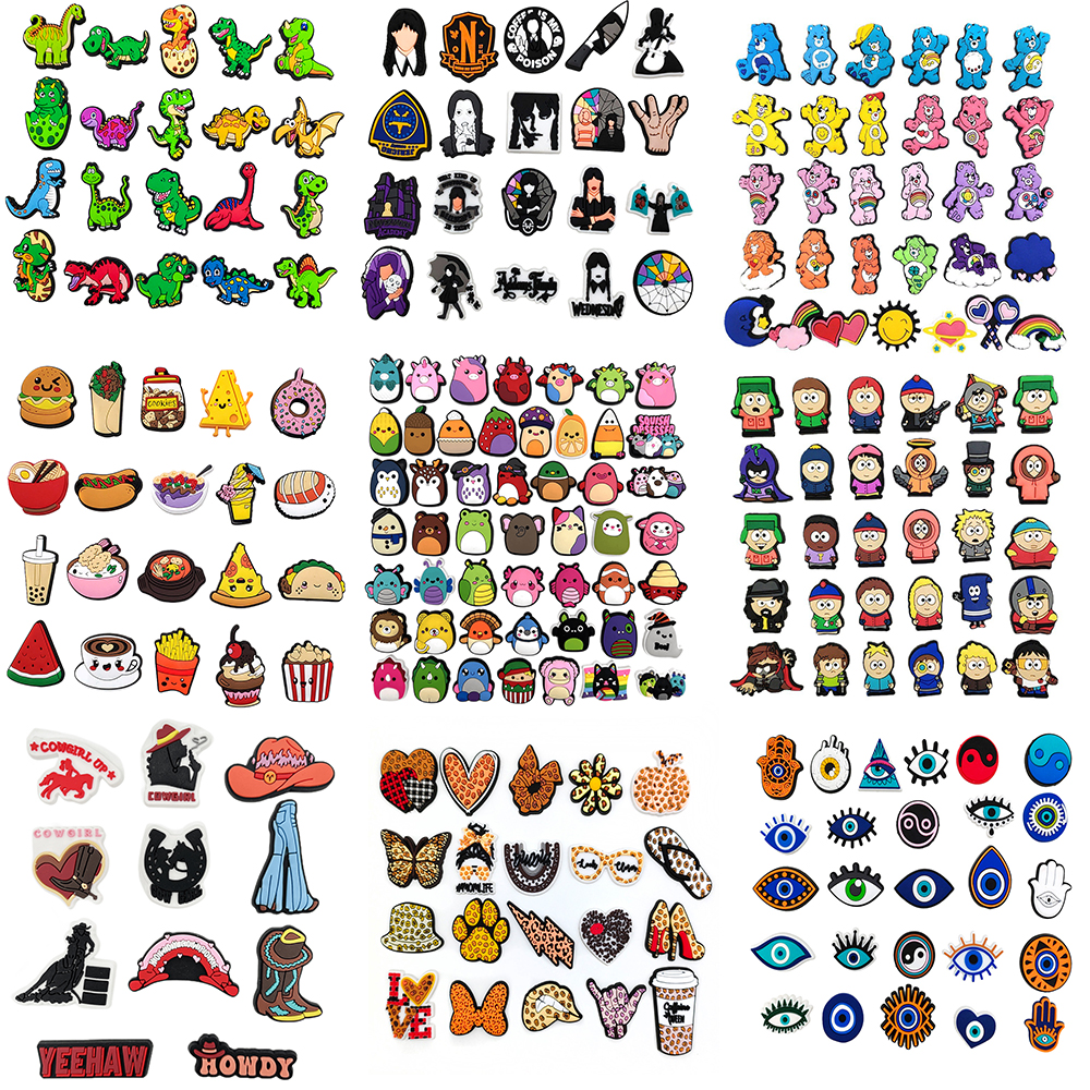 

Other 9 Sets Of Combination Series Shoe Charms Decoration Buckle Interesting Animal Dinosaur Croc Pvc Accessories Kidsgift Drop Deliv Otynz