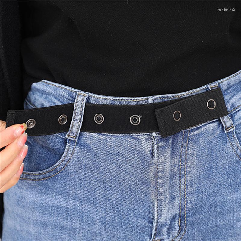 

Belts 1Pc Pant Extender Belt Unisex Stretch Waist Band Tight Trousers Jeans Skirts Maternity Button Hooks Garment DIY Sewing Supplies, Black
