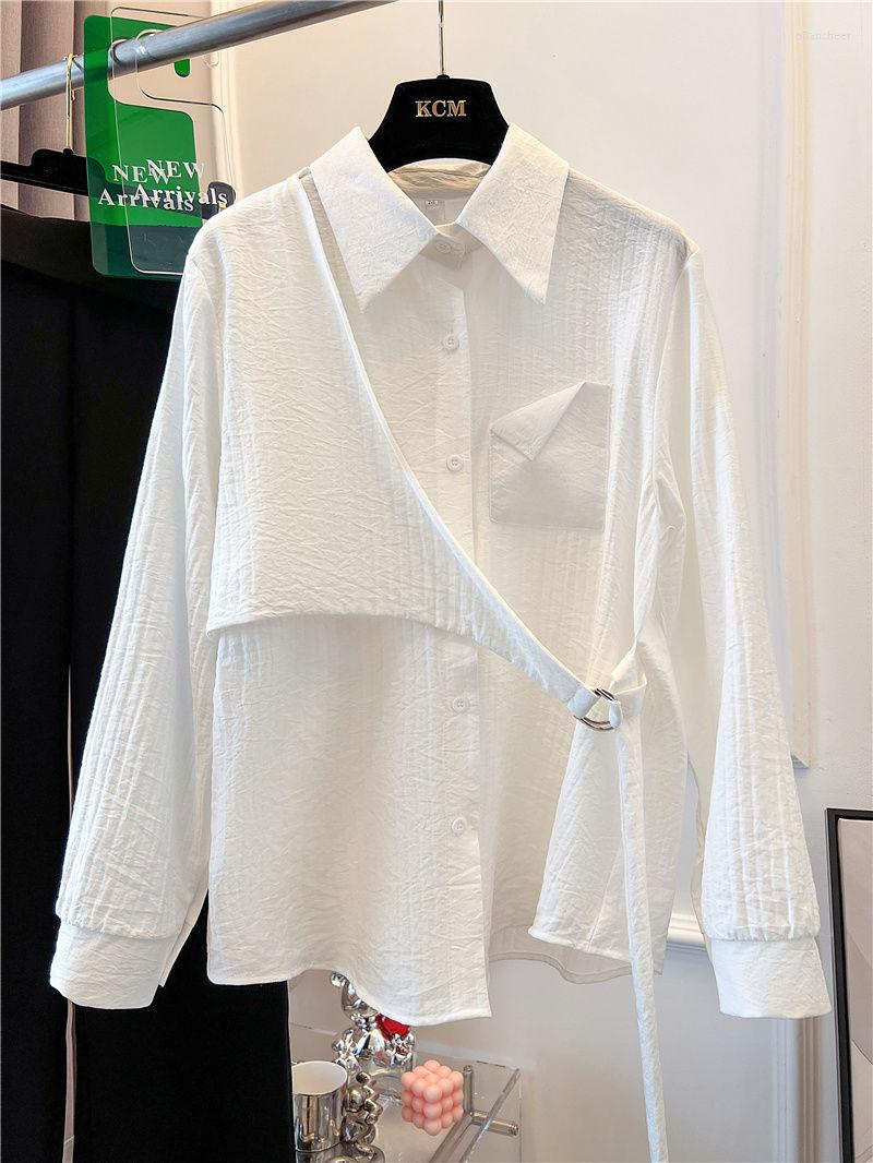 

Women's Blouses SuperAen Loose Waist Chiffon Shirt Ladies Spring Summer Dress 2023 Oversize Womens Tops, Green