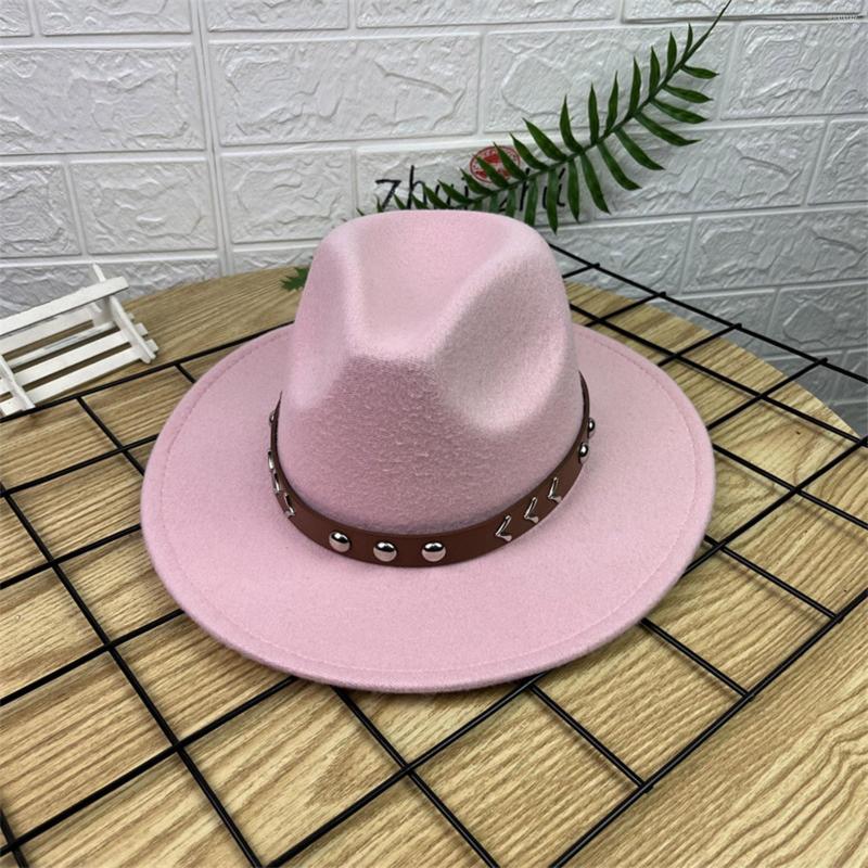 

Berets Boot Bands Fashionable Fedora Fedoras Men Wide For Women Dress Hat Women's And Hats Leather Mens Western