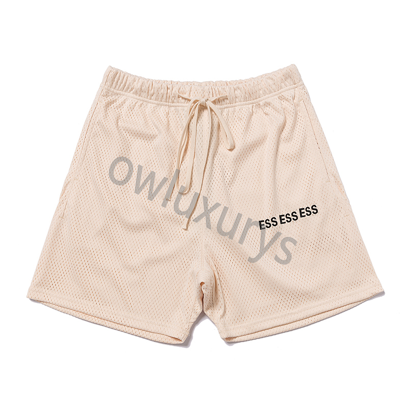 

23ss High Quality fears Drawstring ofgod Fleece Shorts Summer Women Men Hip Hop Running Middle Pants Jogging Short New Color ess, The same as original