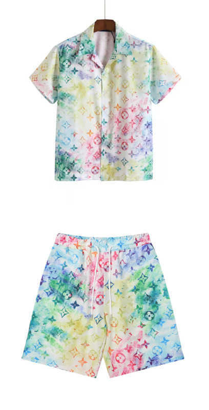 

2022 crime summer fashion Mens Tracksuits Hawaii beach pants set designer shirts printing leisure shirt man slim fit the board of directors short sleeve short beachs