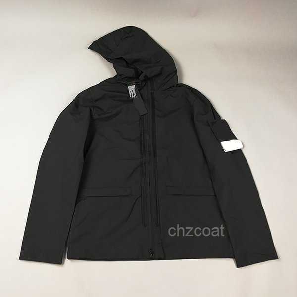 

Fashion brand high quality jackets spring autumn new foldable storage bag thin coat windbreaker medium length men's Hooded Jacket and windproof RE90, White