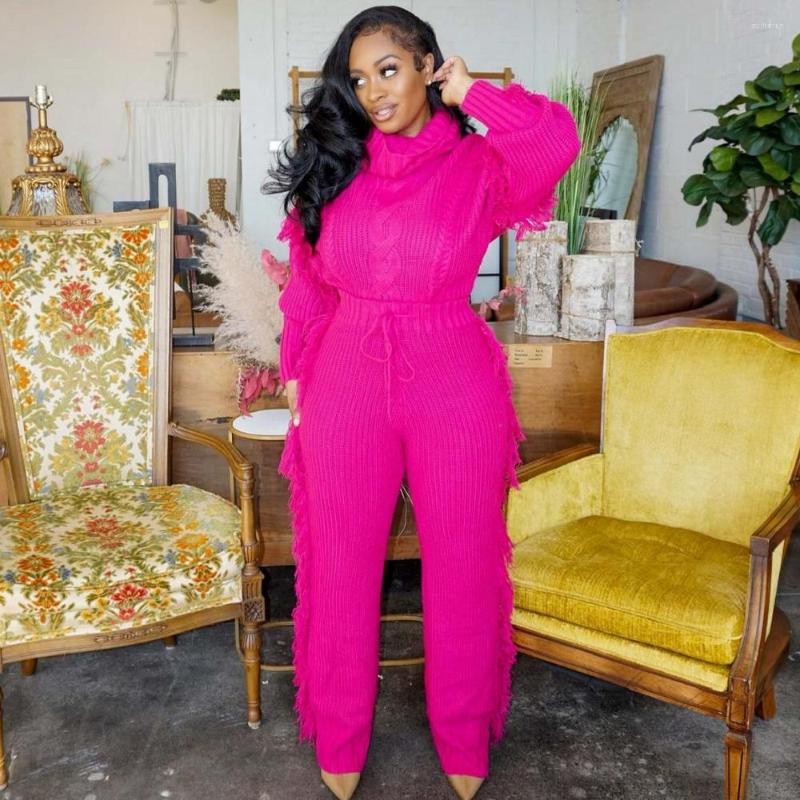

Ethnic Clothing Two Piece Sets Dashiki African Women Long Sleeve Knitted Sweater Tops And Skinny Pants Matching Fashion Tracksuit