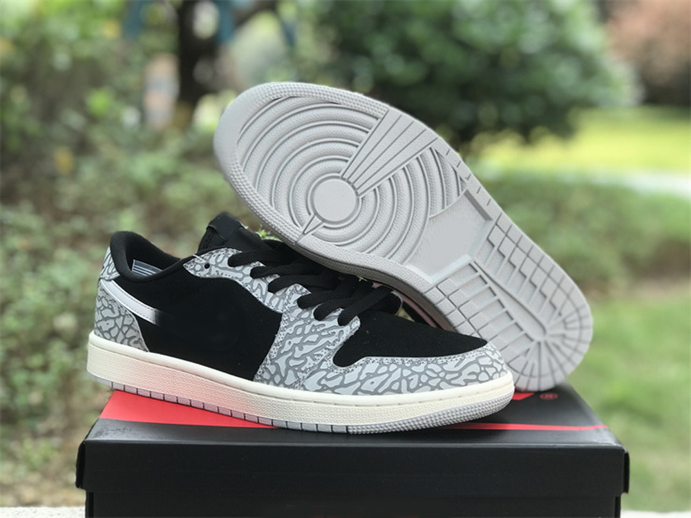 

Shoes Basketball Jumpman 1 1s Black Cement Elephant Print Cz0790-001 Womens Mens Trainers Sports Sneakers, #1