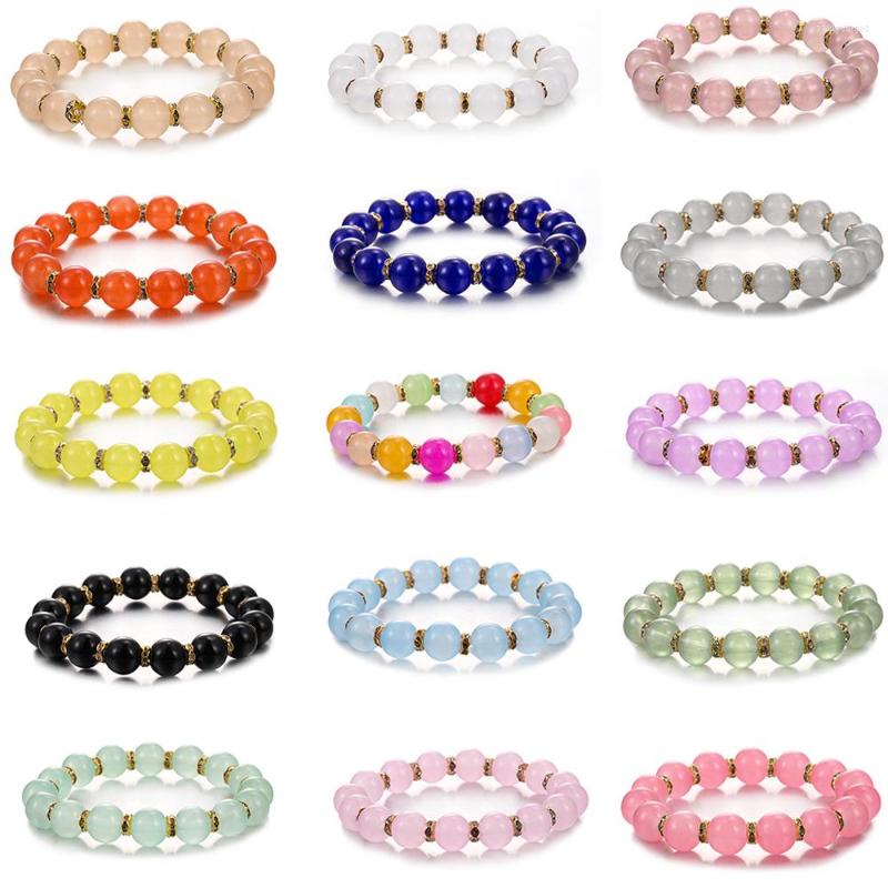 

Strand 2023 Arrival Colorful Glass Round Bead Healing Stretch Beads Crystal Bracelets For Jewelry Gift Unisex