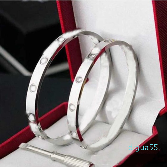 

diamonds Bracelet screwdriver Bangles man women Gold Silver Rose screw Bracelets cuff Bangle Jewelry classic designer