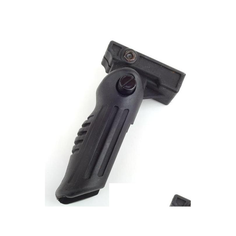

Others Tactical Accessories Folding Foldable Foregrip Fore Grip For 20Mm Picatinny Weaver Rail Drop Delivery Gear Dhwpq, Black