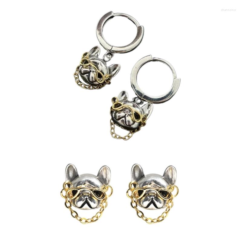 

Stud Earrings French Style Retro Novel Lovely Dog-shape European American