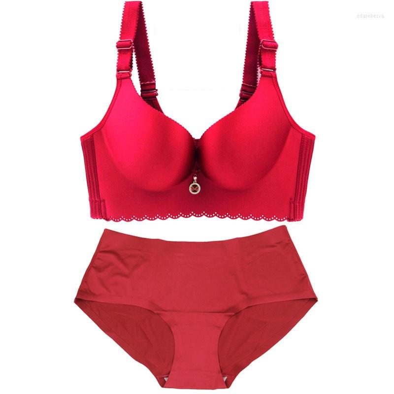 

Bras Sets Smooth Oversize Thin Cup Bra Set Biustonosz Gather Too Large Trackless Fat Mm Suit Plus Size Women, Skin colour