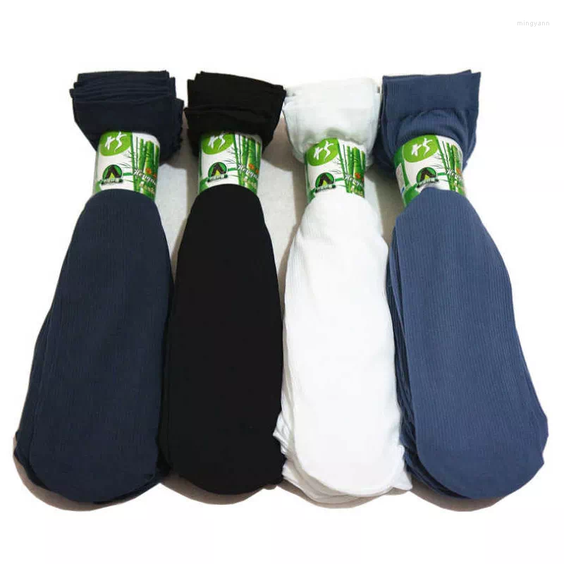 

Men's Socks Bamboo Fiber Men Casual Business Anti-Bacterial Breatheable Men's Middle High Quality Sock, Black 10pairs