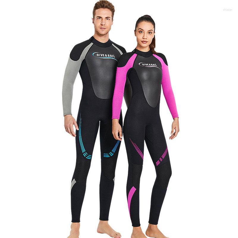 

Women's Swimwear Neoprene Men Scuba Diving Suit Swimsuit Women 3mm One Piece Thermal Wetsuit Snorkeling Surfing Swimming