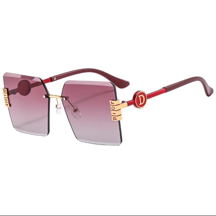 

Trimmed metal women's sunglasses Luxury polarized sunglasses Personalized anti ultraviolet popular glasses Women's glasses frames Vintage metal sunglasses