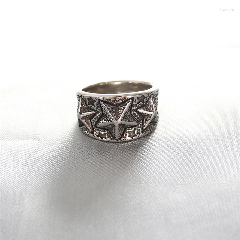 

Cluster Rings Retro Style Marine Series Men's Stainless Steel Starfish Ring Fashion Temperament Will Not Fade Jewelry Souvenir Gift