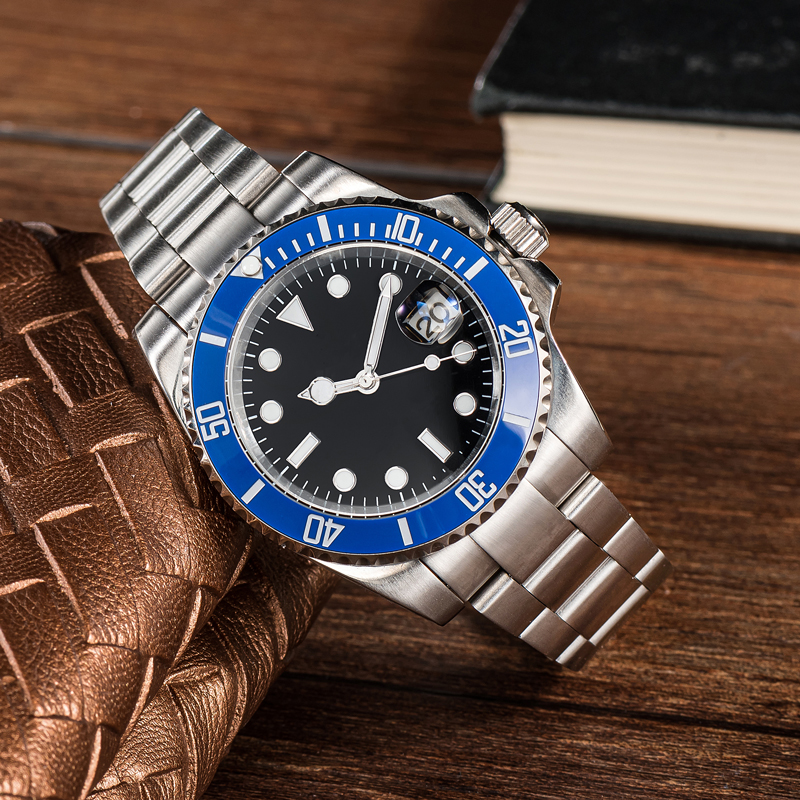 new men's automatic watch mechanical ceramic watch all stainless steel watch sapphire luminous watch business leisure luxury watch-image-923280889