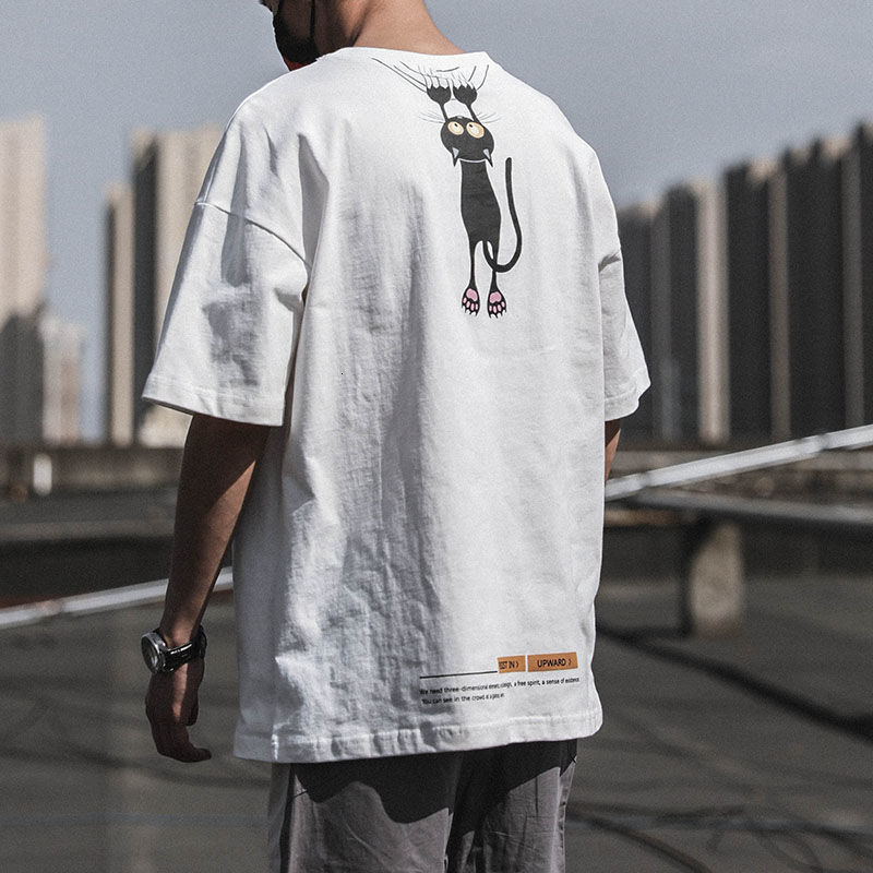 

Men's T-Shirts Summer Print T-shirt Men Half Sleeve Tee Shirt Fashion Brand Fashion Streetwear Loose Japan Style Oversize Top Men 230414, 24