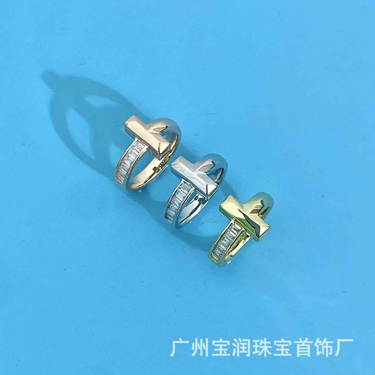 

Counter qualityTiffay T1 Ring s925 Sterling Silver Fashion Simple Light Luxury Versatile Couple for Men and Women