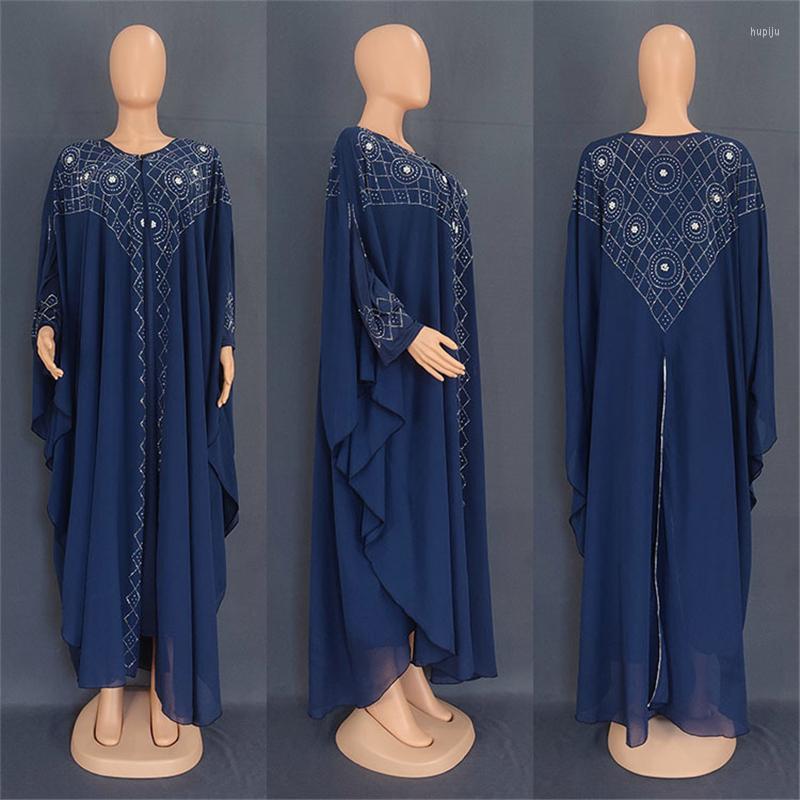

Ethnic Clothing African Plus Size Boubou Chiffon 2 Piece Set Dresses For Women Muslim Fashion Kaftan Abayas Wedding Party Maxi Robe Vestidos