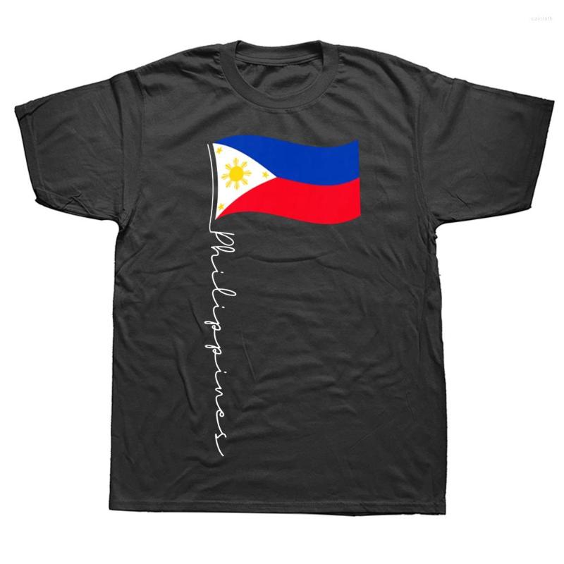 

Men's T Shirts Funny Philippines Signature Flag Pole Filipino Cotton Streetwear Short Sleeve Birthday Gifts T-shirt Mens Clothing, Gray