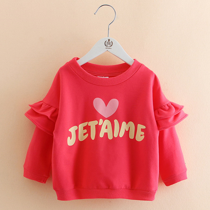 

Hoodies Sweatshirts 2023 Spring Autumn 2 5 6 7 8 9 10 Years Children Cotton Flare Trumpet Sleeve Coat Letter Red Sweatshirt For Kids Baby Girls 230413, Multi