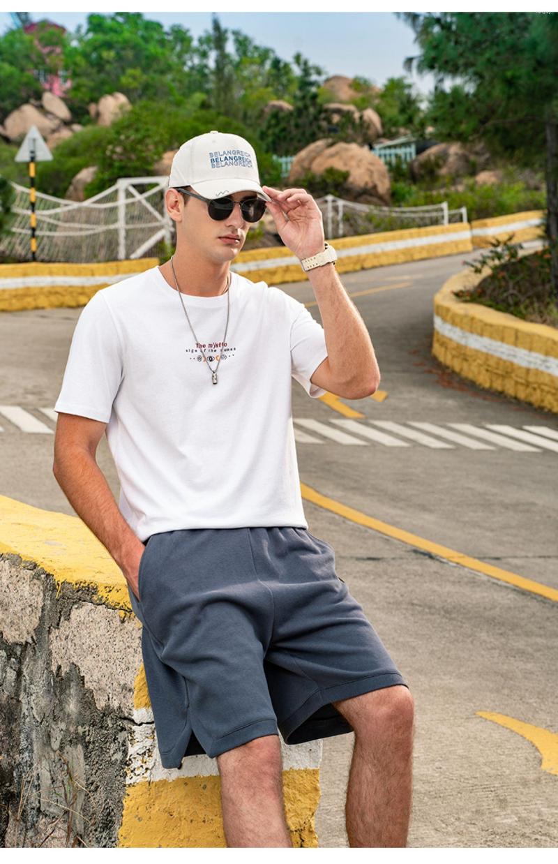 

Men's T Shirts 2813 2023 Summer Casual Round Neck Heavy Cotton Eclipse Print Short Sleeve T-shirt Men, Black