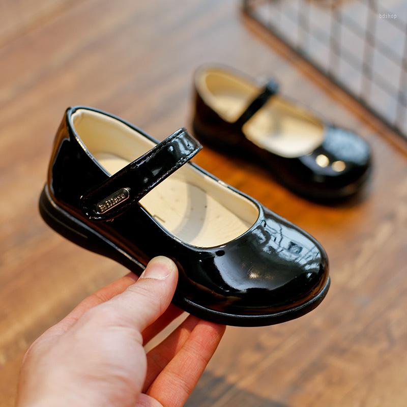

Athletic Shoes Little Girls Black Party For Toddlers Big Kids Leather Children's Dress Flats Wedding Stage Classic Simple, White