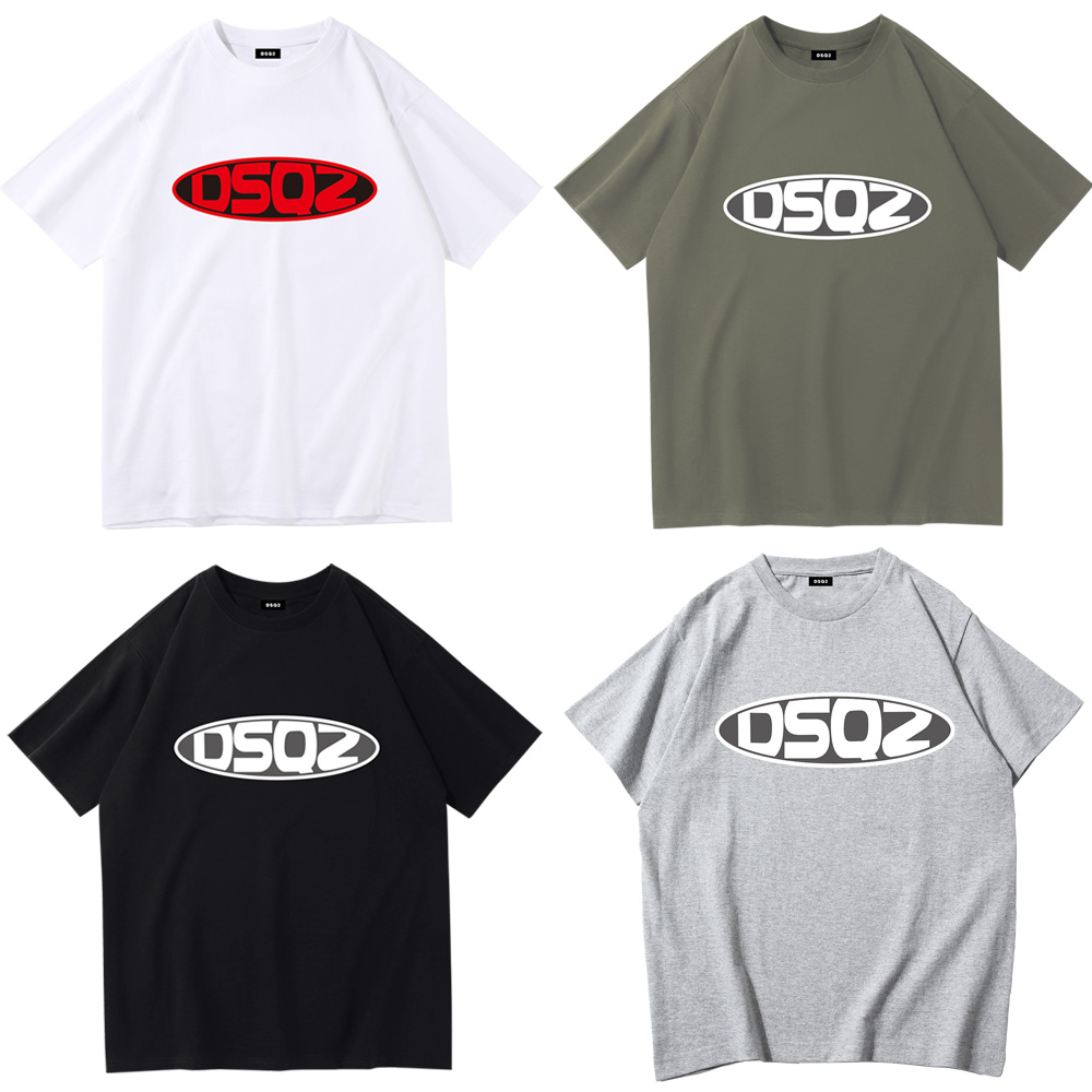 

DSQUARED2 T-shirt Six colors Men's and Women's Classic Letters Casual Fashion Brand Top Men's Luxury Clothing Pure Cotton Simple Street HIP-HOP T-shirt DT1101, Gray