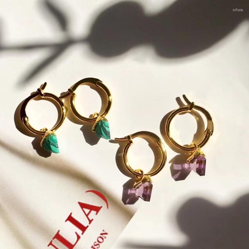 

Stud Earrings Designer Fashion Copper Jewelry Natural Stone Party Earring
