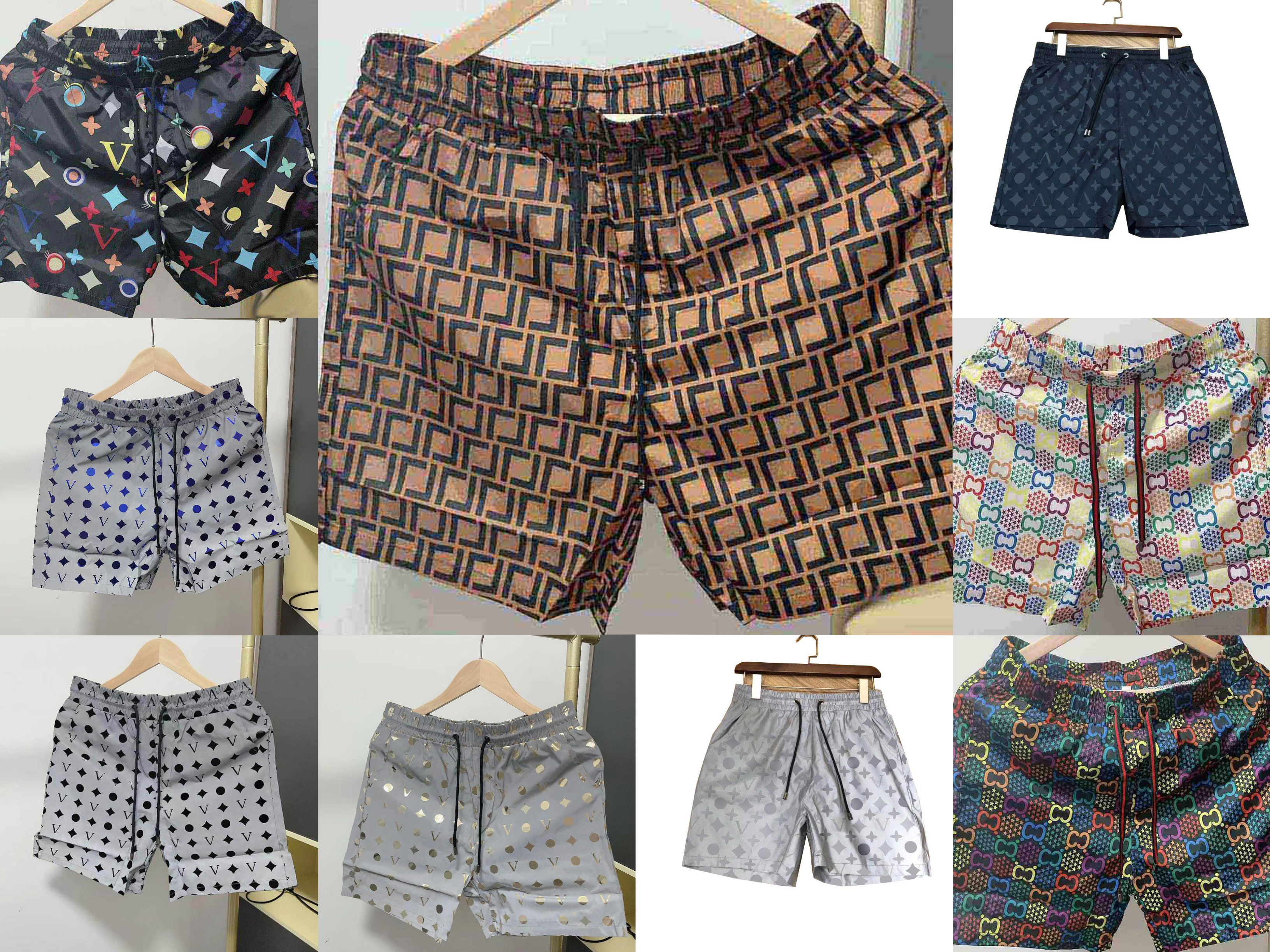 designer swim short beach Mens Shorts Summer Designers Casual short pant Sports Fashion Quick Drying Men Pants Black White keee length relaxed lo