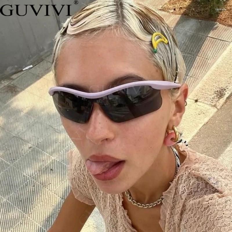 

Sunglasses 2023 Sport Women Men Retro Steam Punk Cycling Trendy Half-Rimless Sun Glasses Shades Goggle Outdoor Y2K Eyewear