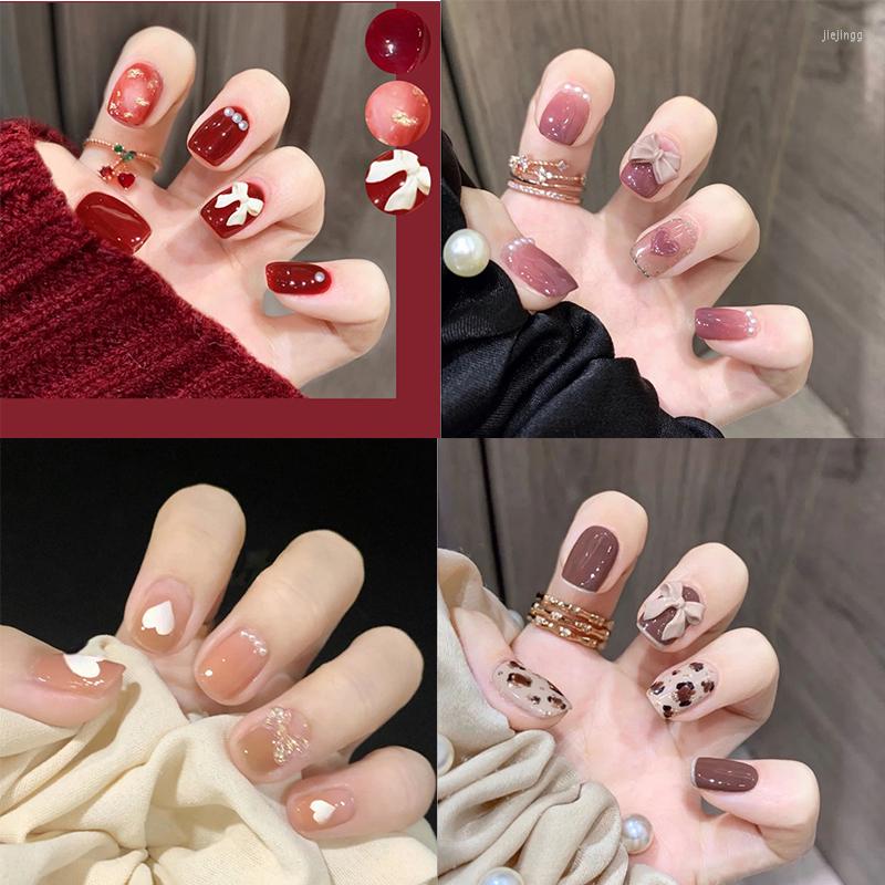 

False Nails 24PCS Wearable Nail Art Patch Finished Detachable Patterned Accessories, Sku18
