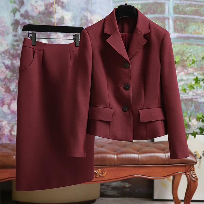 

Work Dresses High Quality Worsted Wool 2 Piece Dress For Womens Summer Elegant Office Lady Skirts Up Temperament 2023 Aesthetic Clothing, Earthy yellow