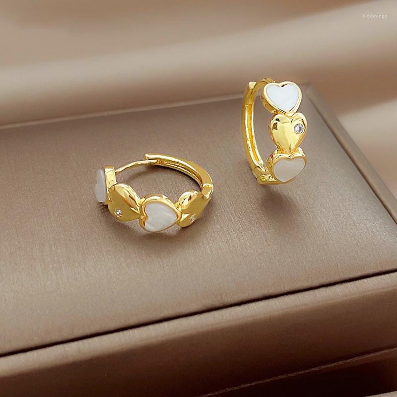 

Stud Earrings South Korea Fashion Simple Exquisite Sweet Design Copper Love Ear Button Gift Banquet Women Jewelry 2023