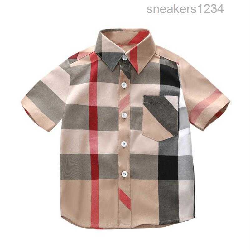 

Toddler Baby Boy Collar Shirt Children Solid Cotton Tops New Short Sleeve Blouse Kids Shirts for Boys218f, Khaki 02