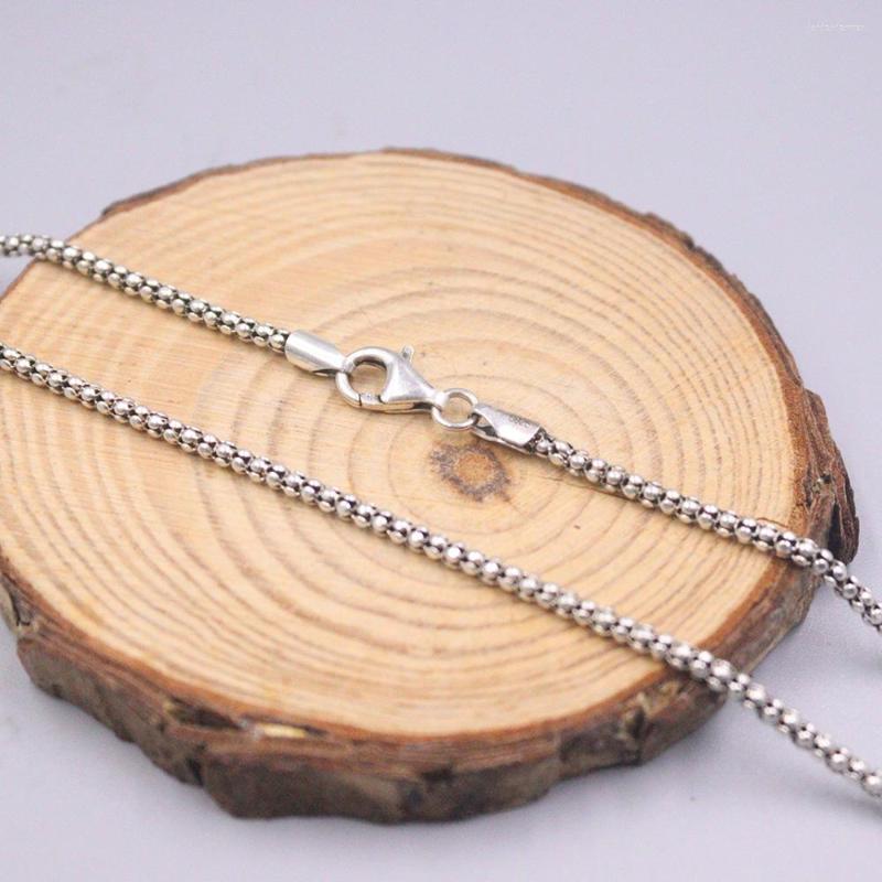 

Chains Real 925 Sterling Silver Necklace 2.0mm Popcorn Link Chain27.6inch 70cm Stamped S925 Classic Design