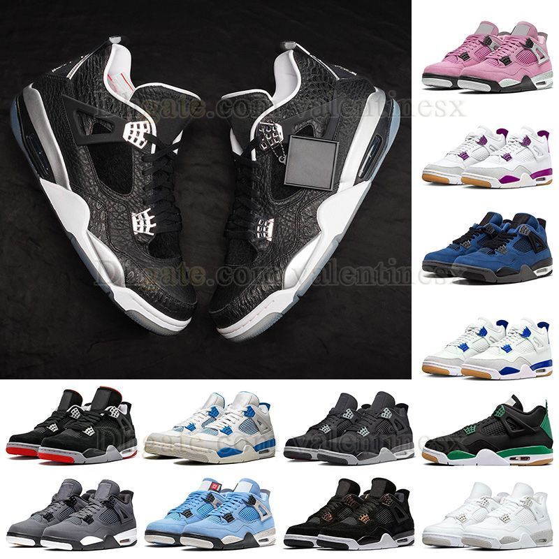 

2023 designer new 4s basketball shoes jumpman 4 wild n out pe black cat 4s sb sapphire men women sneaker white oreo cool grey military blue red thunder outdoor trainers, J01 36-47 black cat