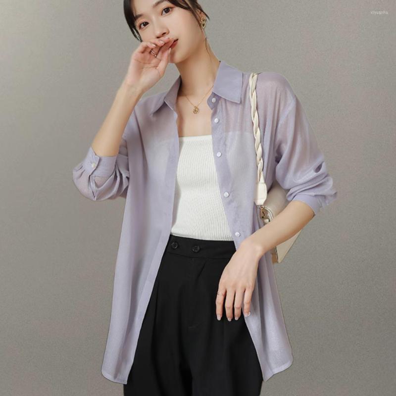 

Women' Blouses Women' Summer Sunscreen Clothes 2023 Fashion Thin And See-Through Comfortable Loose Chiffon Cardigan Tops Shirts, Pink