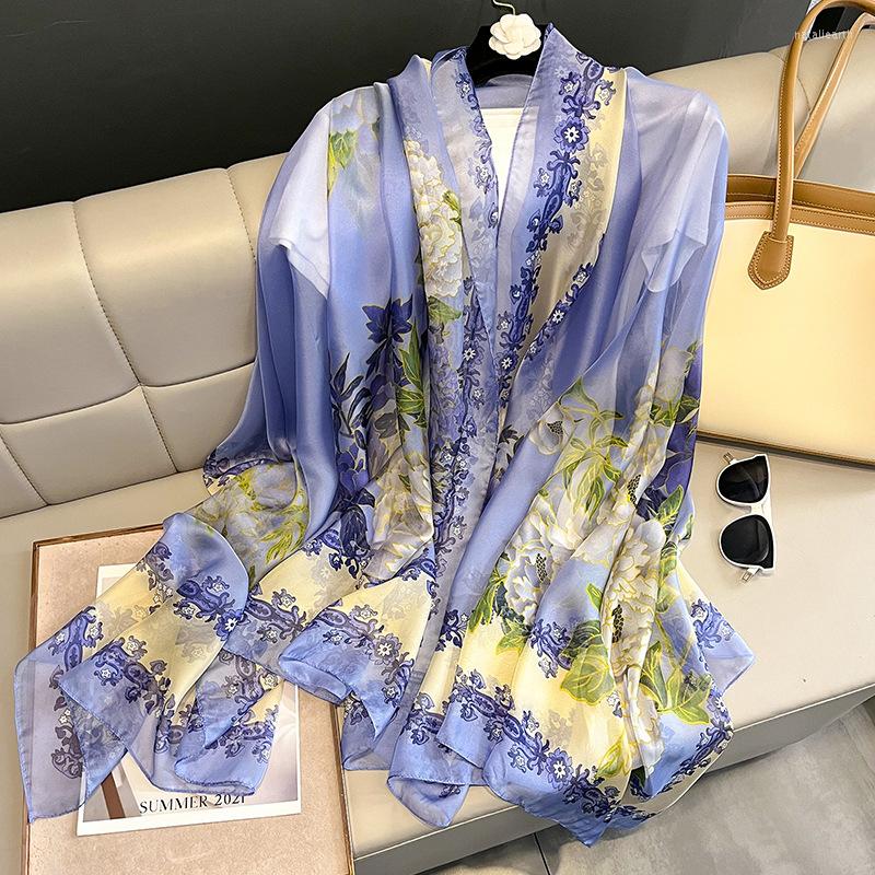 

Scarves 2023 Luxury Purple Beach Shawl Fashion Long Summer Sunscreen Towel Oversized Female Headkerchief Girl Gift