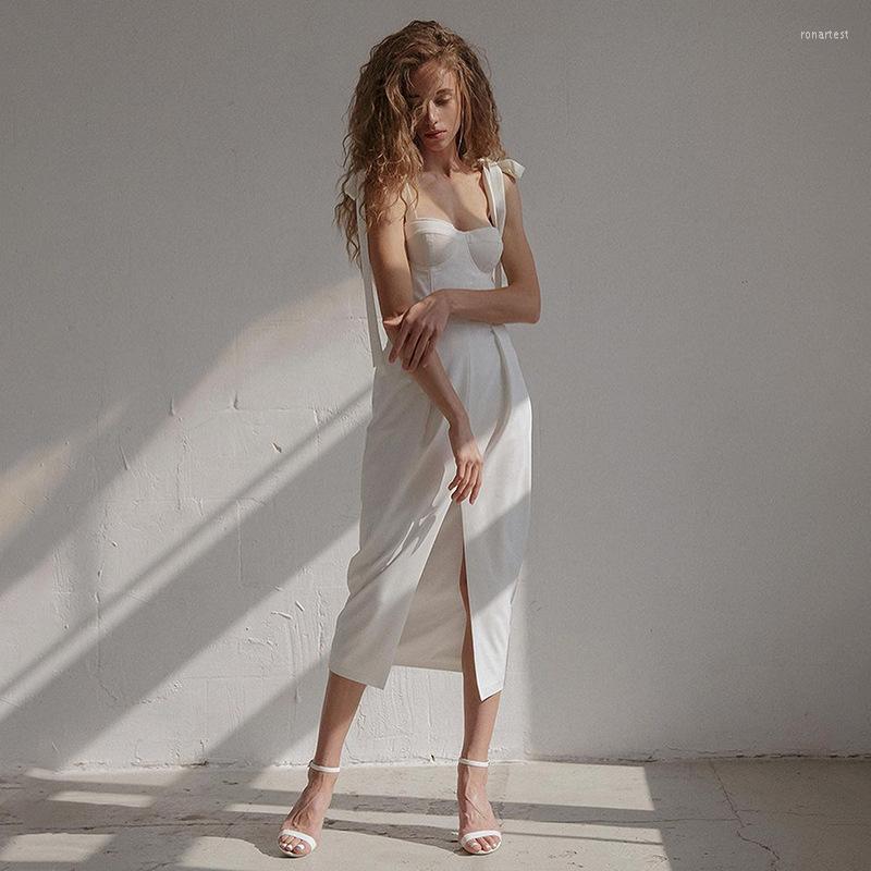 

Casual Dresses Women Elegant Summer Sleeveless White Bodycon Dress Sexy Spaghetti Strap Midi Office Lady Celebrity Party Clothes, Flesh