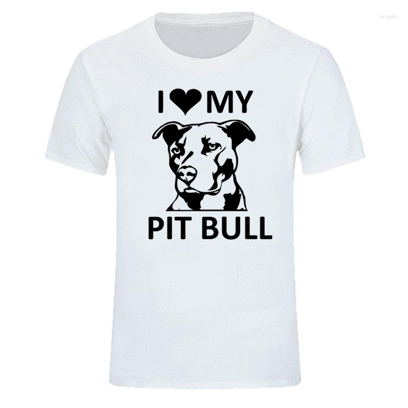 

Men's T Shirts I (heart) My Pitbull T-shirt (I Love Tee Pit Bull Mens Short Sleeve Print Shirt Men Top EU Size