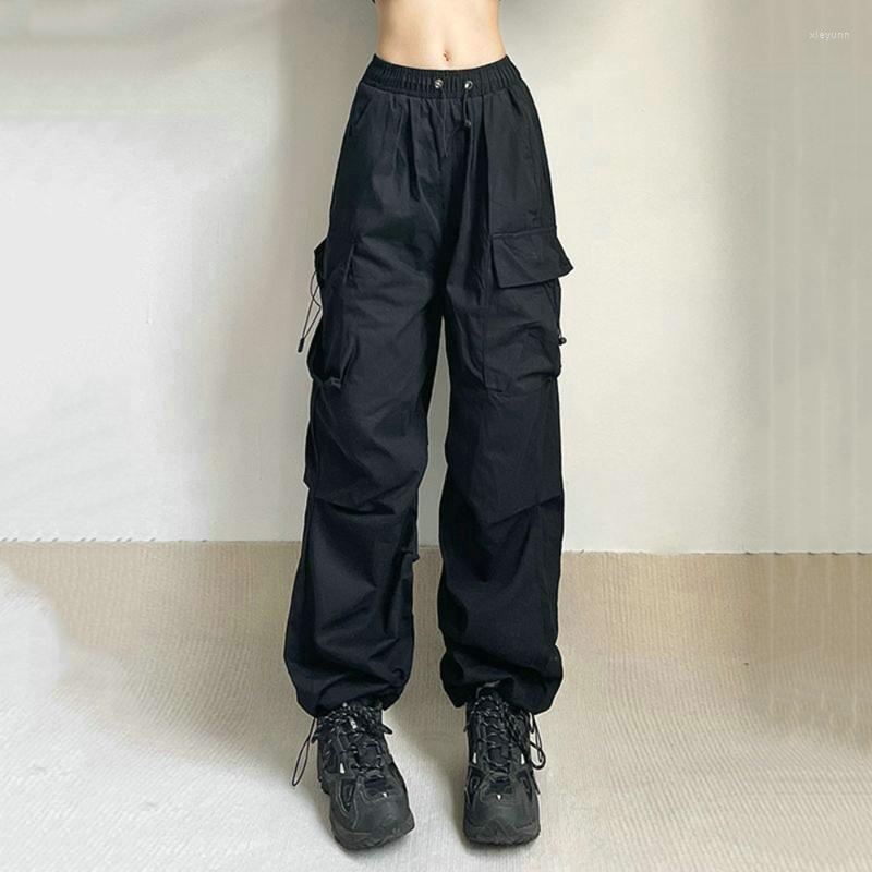 

Women' Pants Women' Y2k High Waisted Fashion Retro Female Cargo Slim Sports Casual Trousers Oversize Clothes, Gray
