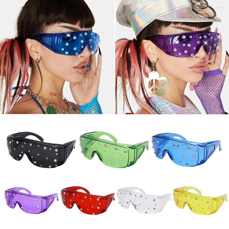 

Sunglasses Women & Men Shades Eyewear Shiny Rhinestone Oversized Sun Glasses Diamond Punk Goggles