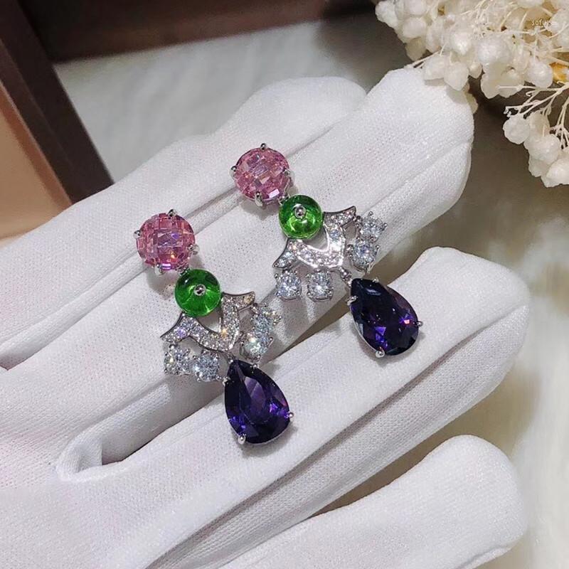 

Stud Earrings Designer Fashion Copper Jewelry 3A Cubic Zirconia Party Earring